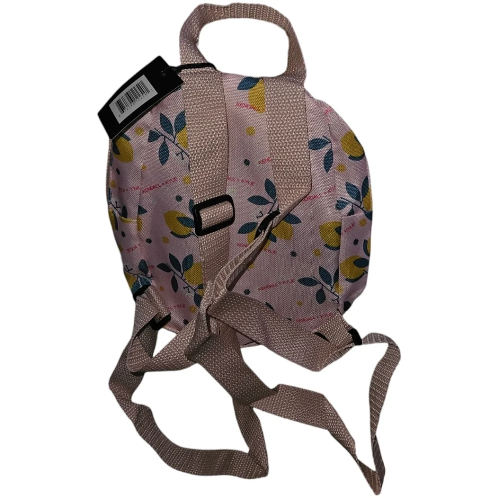 NWT Kendall & Kylie Lemon Monogram Mini Backpack